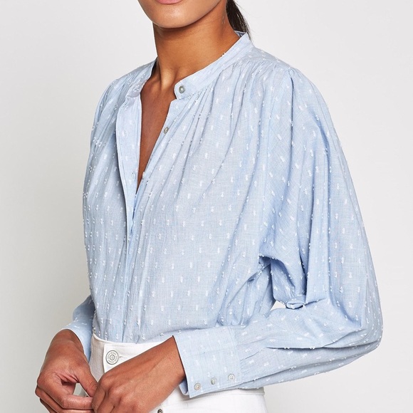 Joie Tops - Joie Abidan Clip Dot Cotton Blouse